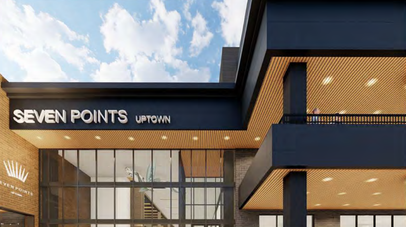 REDEVELOPMENT OF SEVEN POINTS UPTOWN PLANNED TO BEGIN IN THE FALL