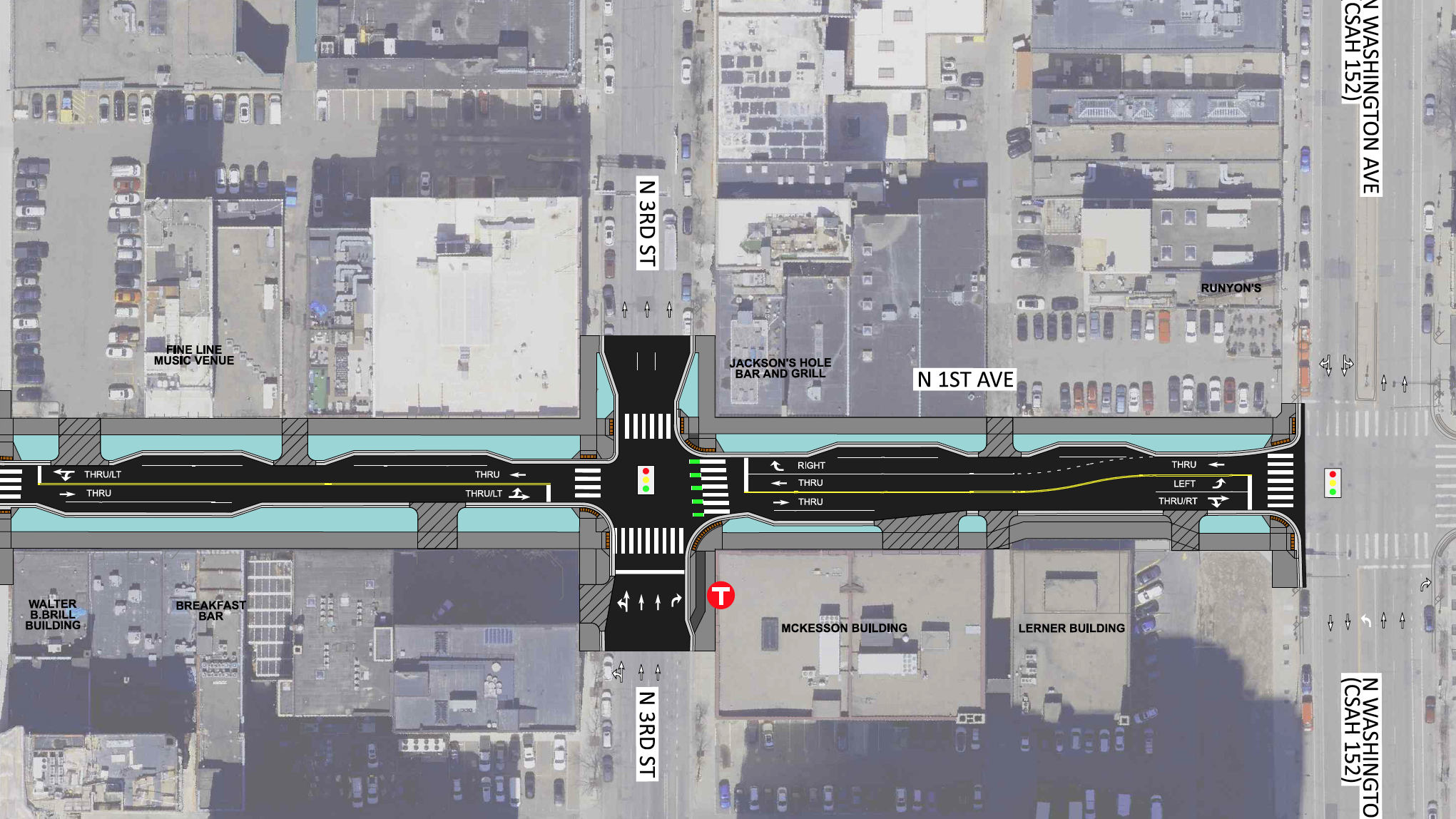 Draft Layout Revealed for 1st Avenue North Redesign